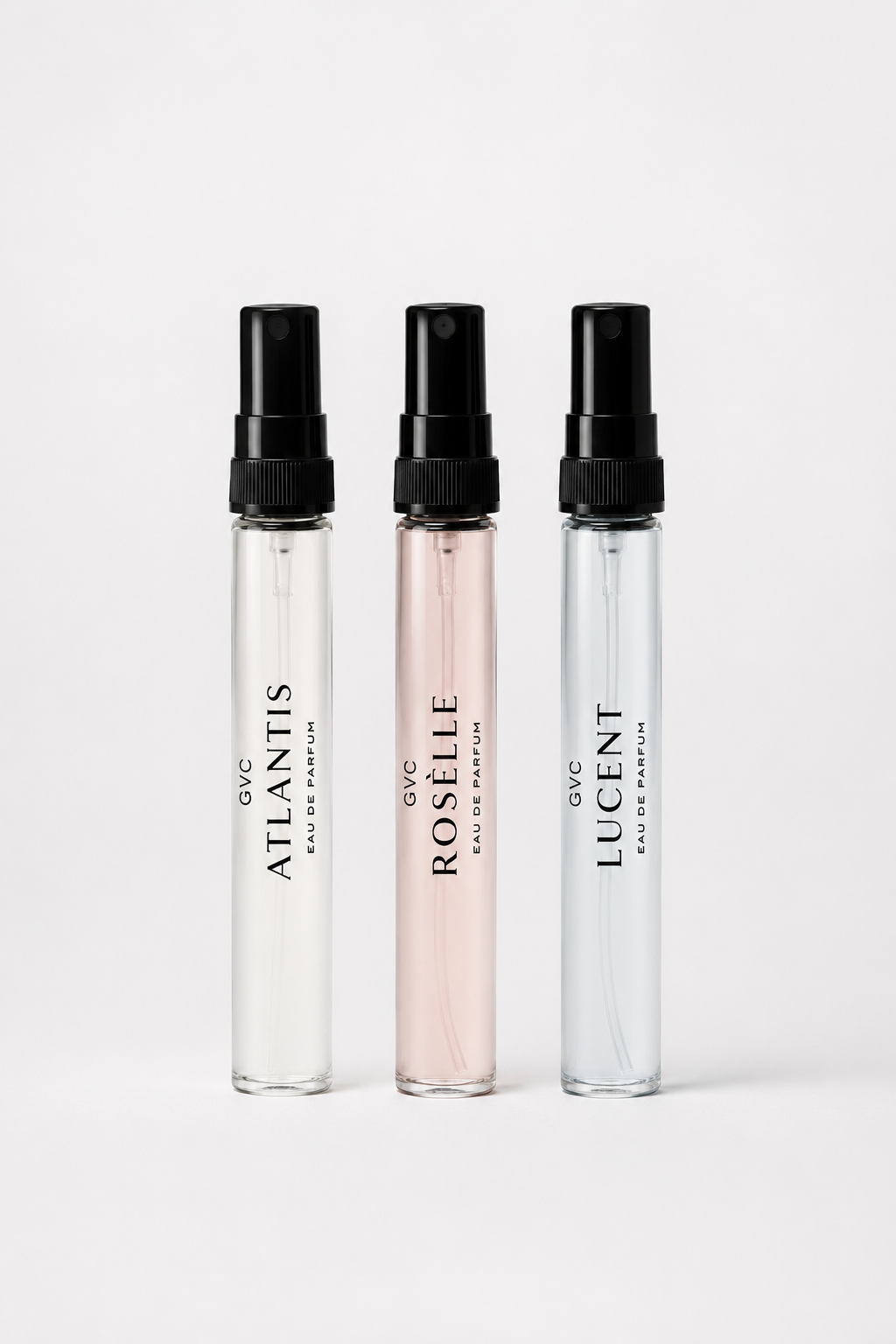 GVC Discovery Set — Atlantis · Rosélle · Lucent 10ml each